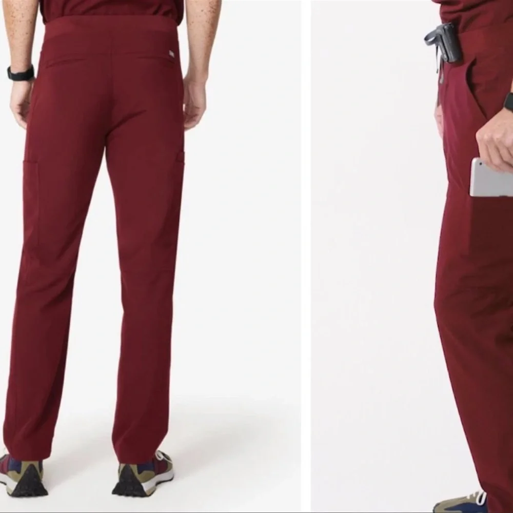 Figs Men’s Axim 2.0 Cargo Pants Scrubs Burgundy S